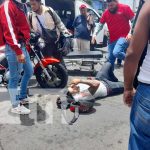 Escena de accidente de tránsito en Altamira, Managua