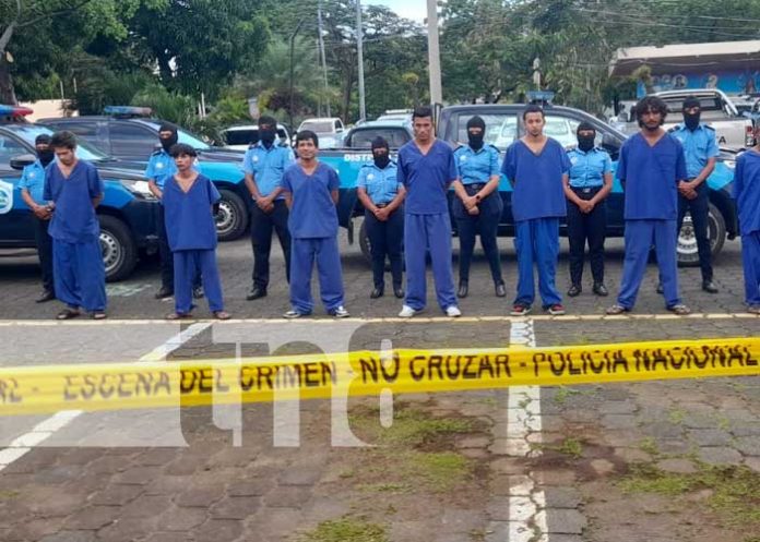 Presuntos delincuentes presos en Nicaragua