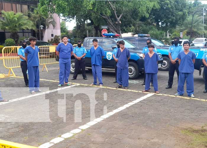 Presuntos delincuentes presos en Nicaragua