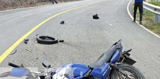 Escena de accidente de tránsito en Quilalí, Nueva Segovia