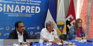 : Conferencia de prensa del SINAPRED en Nicaragua