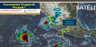 Tormenta tropical Frank se forma frente las costas del Pacífico de México