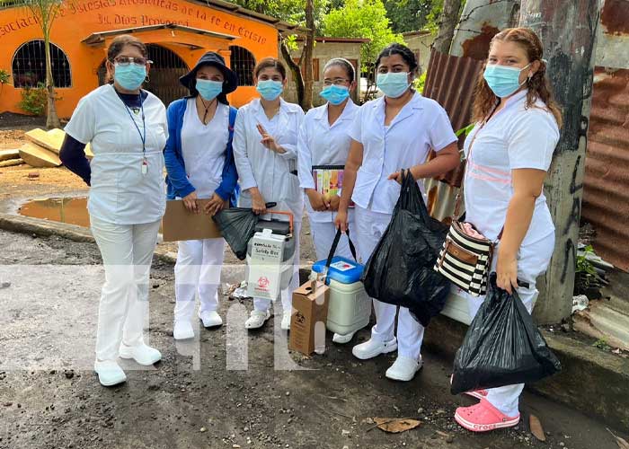 Jornada de vacunación en barrios de Managua