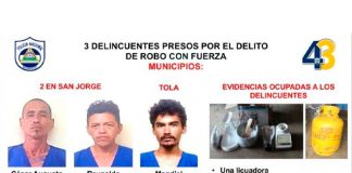 11 detenidos por delitos de peligrosidad en el departamento de Rivas