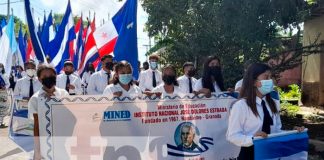 Estudiantes de Nandaime realizan desfile patrio