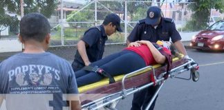 Lesionados por accidente de tránsito en Managua