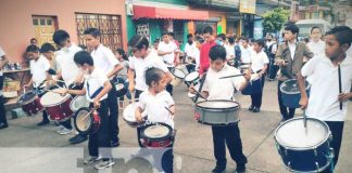 Desfile infantil por el aniversario del colegio Lidia Valdivia en Boaco