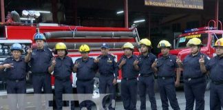 Camiones salen rumbo a estación de bomberos en San Jorge, Rivas