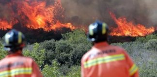 Fuertes incendios forestales al este de España