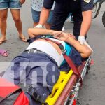 Irrespeto a señal de ALTO manda a motociclista a un hospital en Managua