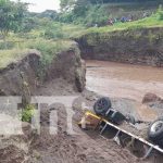 Fuerte aguacero provoca corrientes en Nandaime