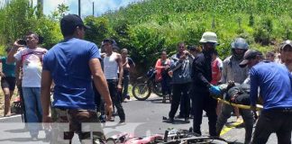 Escena de accidente de tránsito en Carretera Quilalí-Wiwilí