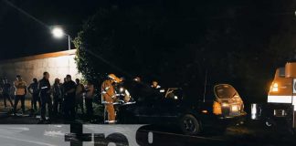 Vehículo se incendia sobre la Carretera San Marcos-Las Esquinas