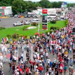 Realizan caminata en barrios de Managua en saludo a las fiestas patrias