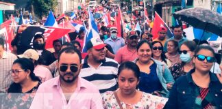 Realizan caminata en la ciudad de Boaco en respaldo al FSLN