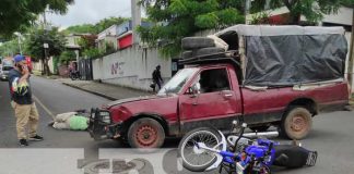 Accidente de tránsito con motorizado en Managua