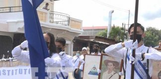 Desfile patrio desde las calles de Estelí