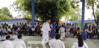 Práctica del judo en colegios de Managua