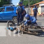 Accidente de tránsito en el Distrito VI de Managua