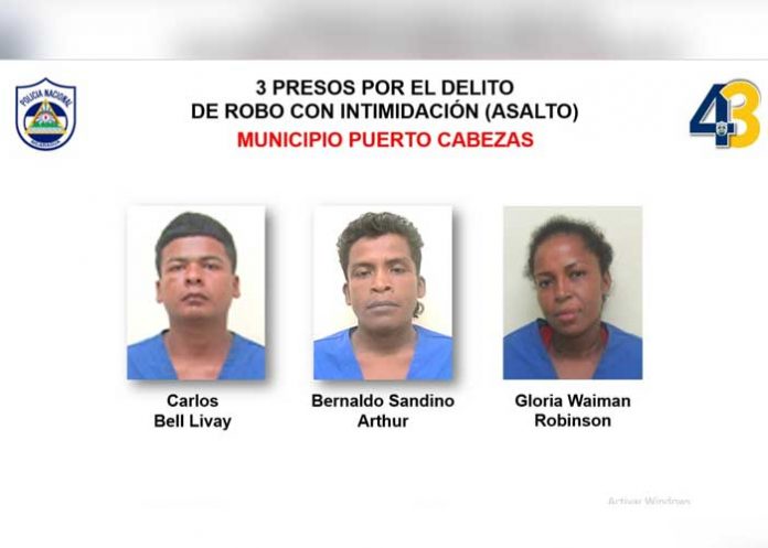 Captura de presuntos delincuentes en Bilwi