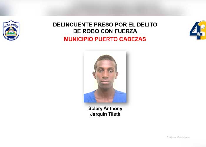 Captura de presuntos delincuentes en Bilwi