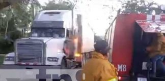 Bomberos intervienen oportunamente y evitan que un camión se incendie en Ocotal