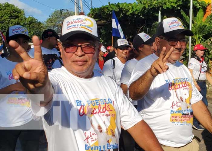 Militancia sandinista participó en la caminata carnaval en Juigalpa