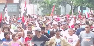 Militancia sandinista cierra octubre victorioso con caminata en Managua