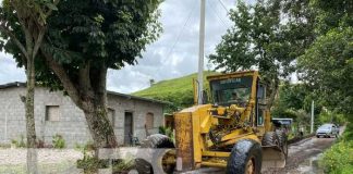 Alcaldía de Jinotega realiza trabajos de reparación de calles tras el paso de Julia