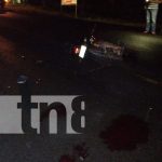 Escena de accidente mortal en Acoyapa, Chontales