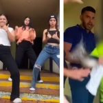 Mujer avienta agua a chicas que hacían TikTok