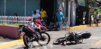 Choque de motos en la Isla de Ometepe