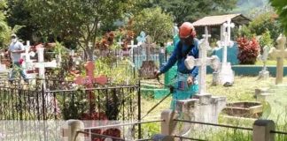 Mantenimiento del cementerio en Jinotega