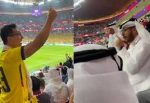 Qatar vs Ecuador: Ecuatoriano hace seña de dinero a qatarí y crea polémica