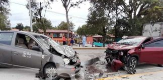 Accidente de tránsito en Matiguás: vehículo impacta de frente contra un taxi