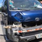 En una intersección de Managua se registró un fuerte accidente