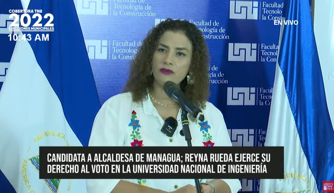 Reyna Rueda resalta tranquilidad de proceso electoral en Nicaragua