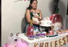 Gran fiesta para celebrar el primer año de su gatita