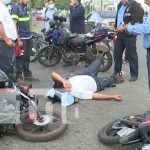 Accidente de tránsito en el sector de La Robelo, Managua