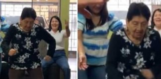 Abuelita sorprende al “perrear” hasta abajo en una fiesta