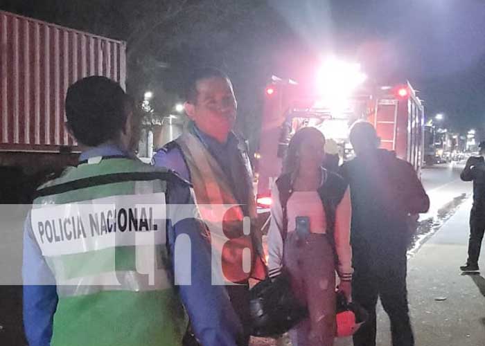 Foto: un lesionado leve y daños materiales en fuerte colisión de vehículos en Ocotal / TN8