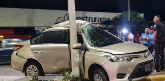 Foto: invasión de carril causa accidente en el que dos personas terminan lesionadas, en Managua / TN8