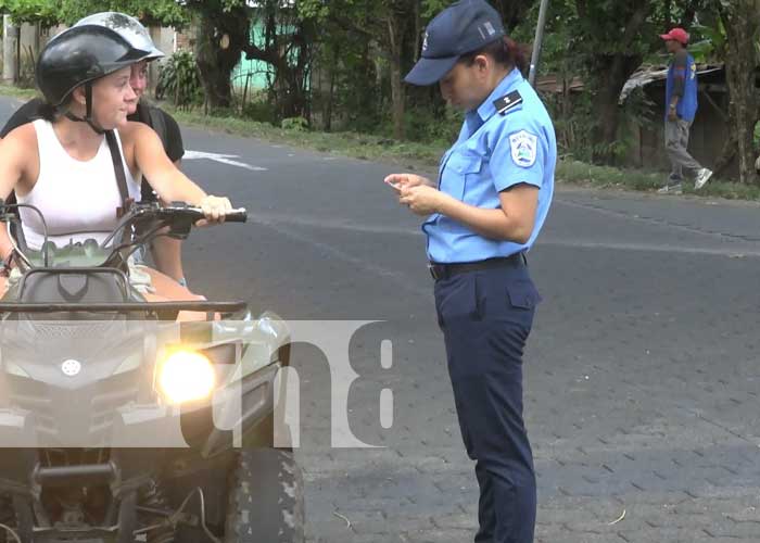 Policía desplegada en la Isla de Ometepe, para prevenir accidentes de tránsito