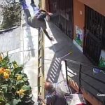 Video: Anciano maleducado provoca caída de un trabajador desde gran altura