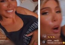 ¡OMG! Wanda Nara muestra la mitad de su pecho en directo (VIDEO)