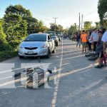 Ciclista arrollado por el conductor de una motocicleta en Chusli, Jalapa