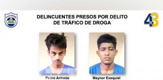 Fuerte golpe al narcotráfico deja a dos sujetos presos en Tipitapa