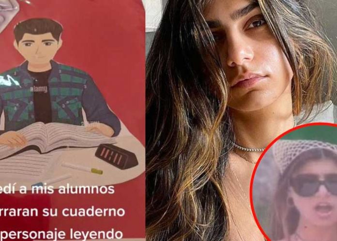 Niño sorprende a su maestra por forrar cuaderno con foto de Mia Khalifa