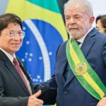 Canciller Denis Moncada saluda a presidente electo de Brasil, Cro. Luiz Inácio Lula da Silva