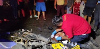 Foto: Motociclista provoca colisión y deja a una persona lesionada en Managua / TN8